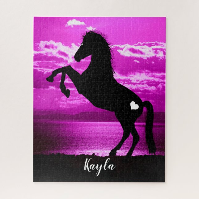 Puzzle Chica de caballos (Vertical)