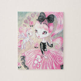 Puzzle chica de falda de cangrejo de los años 50