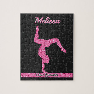 Puzzle Chica de Gimnasia Rosa Viga de equilibrio de deste