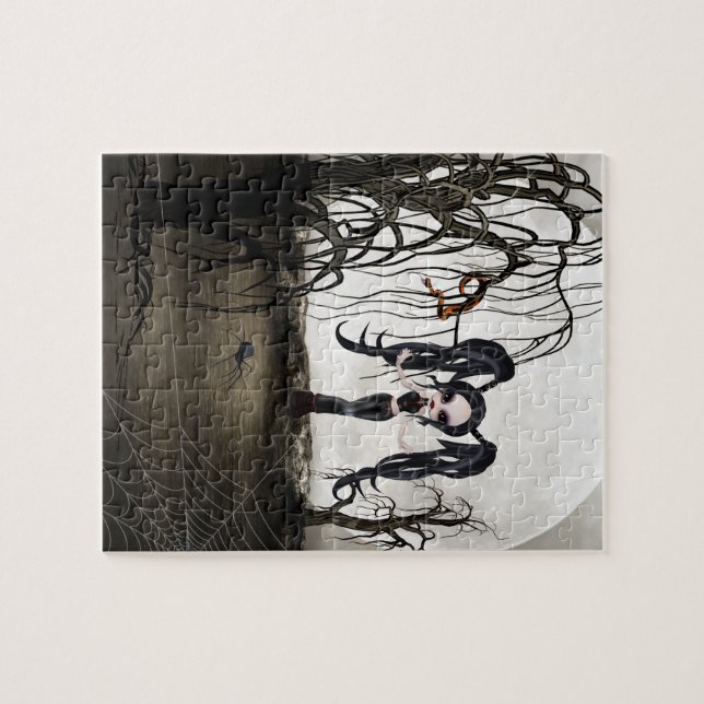 Puzzle Chica de Gótico de Sepia (Horizontal)