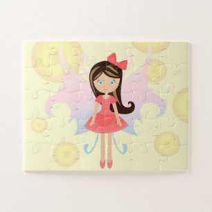 Puzzle Chica de mariposa
