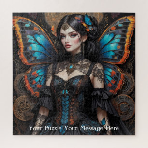 Puzzle Chica de mariposa gótica Steampunk