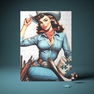 Puzzle Chica de país cutáneo vintage