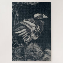 Chica de pájaro saliendo de su nido (por Jan Manke