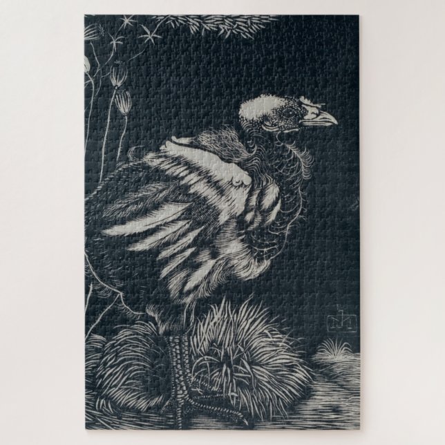 Puzzle Chica de pájaro saliendo de su nido (por Jan Manke (Vertical)