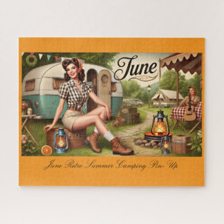 Puzzle Chica de Pin-Up de verano Retro de junio