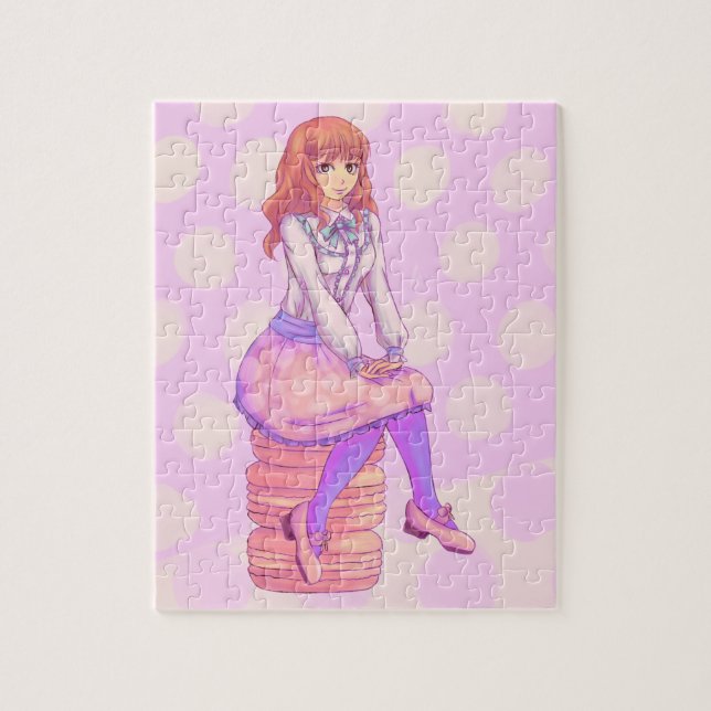 Puzzle Chica de Pink Macaron (Vertical)