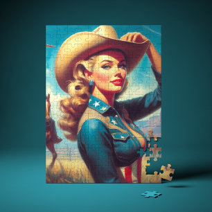 Puzzle Chica de Rodeo Antiguo