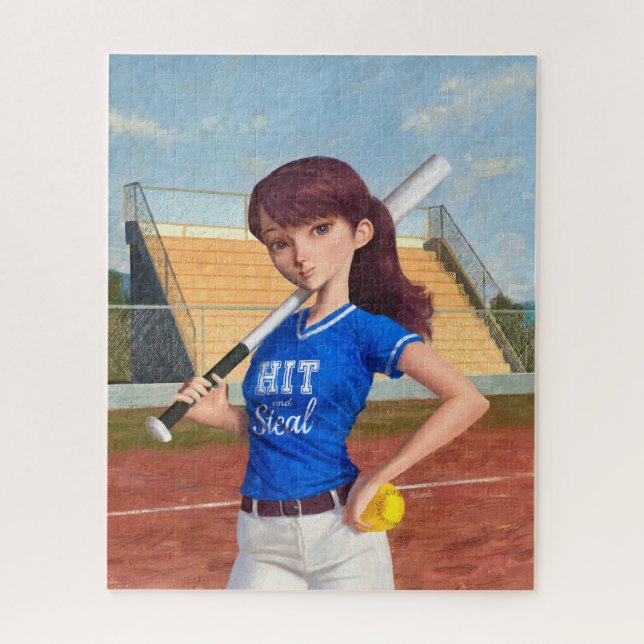 Puzzle Chica de Softball (Vertical)