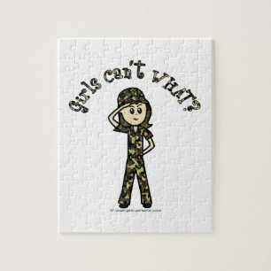 Puzzle Chica del ejército femenino ligero