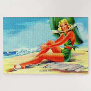 Puzzle chica del glamour de los años 1940