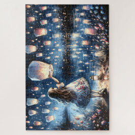 Puzzle Chica del lago de linterna celestial caprichosa 