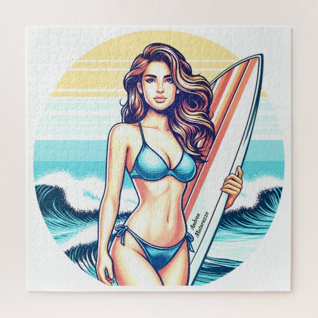 Puzzle Chica Deporte & Surf (Vertical)