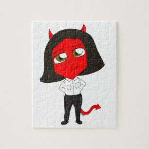 Puzzle chica diablo chibi