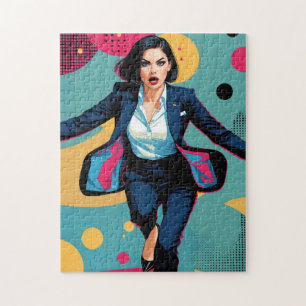 Puzzle Chica elegante ciberpunk arte pop