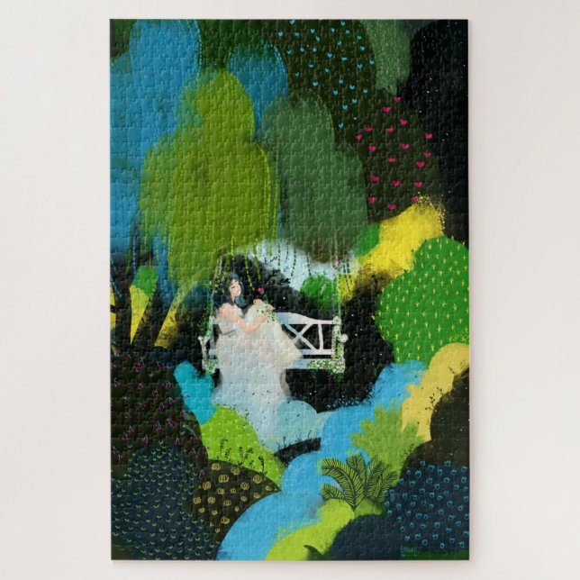 Puzzle Chica en el sauce (Vertical)