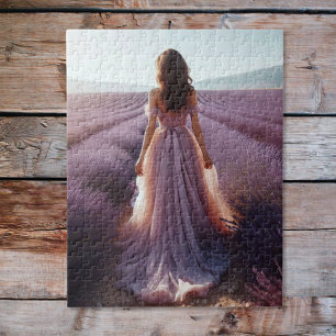 Puzzle Chica en lavanda