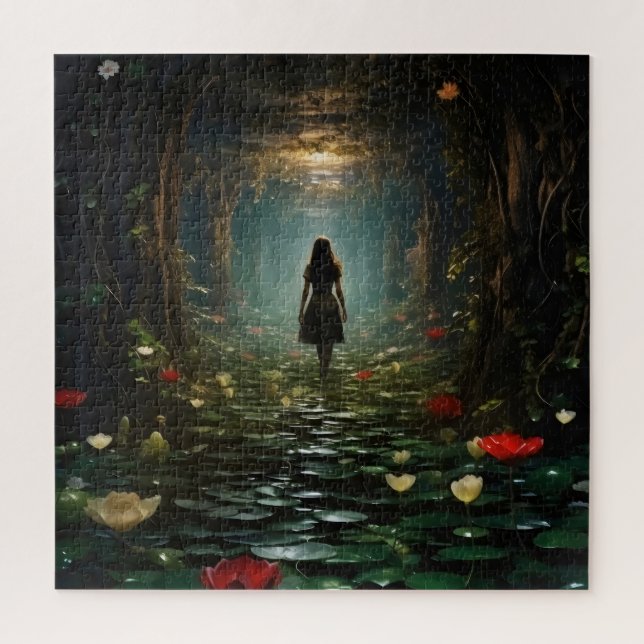 Puzzle Chica en túnel de fantasía (Vertical)