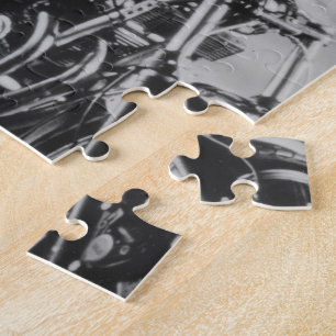 Puzzle Chica en una motocicleta