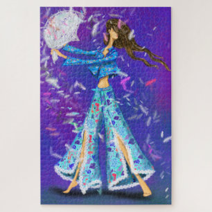Puzzle Chica Fiesta de Pajama - Pelea de almohadas - Noch