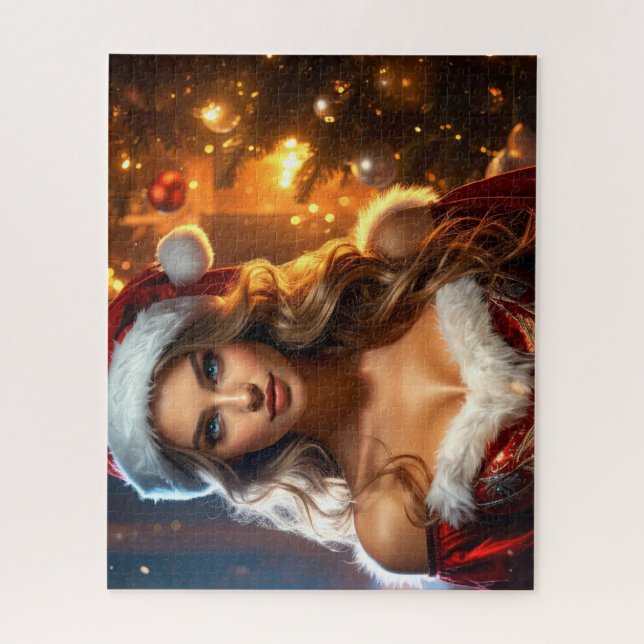 Puzzle Chica Fiesta navidades (Vertical)