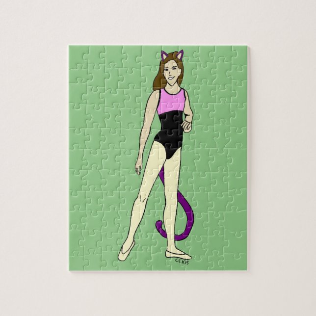 Puzzle chica gato (Vertical)