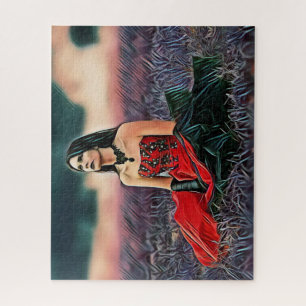 Puzzle Chica gótico sentado con mujer romántica persona