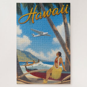 Puzzle Chica Hula Hawaiana Vintage Escape Paradisíaco Alo