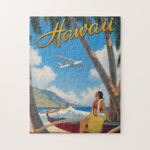Puzzle Chica Hula Hawaiana Vintage Escape Paradisíaco Alo