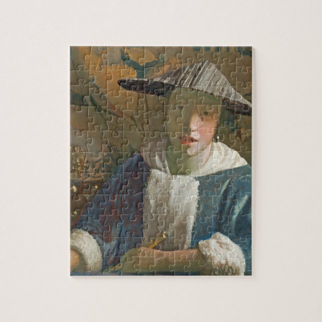Puzzle Chica joven con una flauta, c.1665-70 (Vertical)
