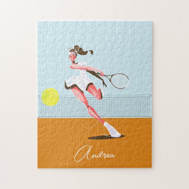Puzzle Chica Jugador de Tenis Personalizado Ilustracion y (Vertical)