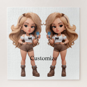 Puzzle Chica lindo Bonita Chica Thunder_Cove