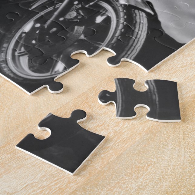 Puzzle Chica modelo de la motocicleta