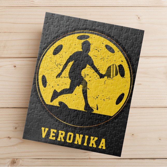 Puzzle Chica Mujer Jugadora De Pickleball Racketball Nomb (Subido por el creador)