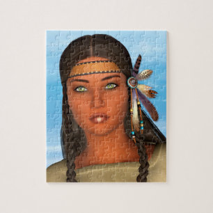 Puzzle Chica Nativa Americana