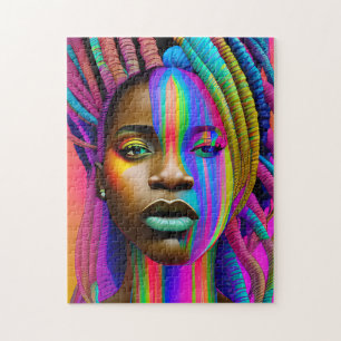 Puzzle Chica negra cumpleaños mágico Sista Melanin mujer