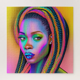Puzzle Chica negra cumpleaños mágico Sista Melanin mujer
