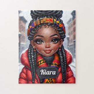 Puzzle Chica negro afroamericano con trenzas