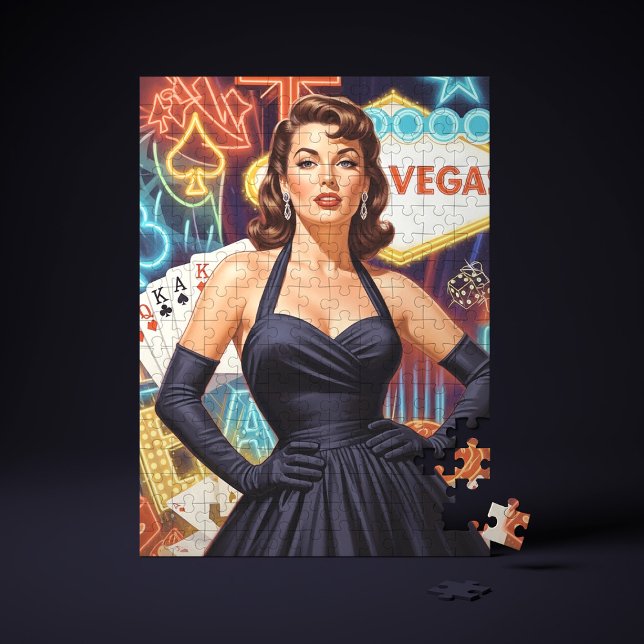 Puzzle Chica Pin-up Retro Las Vegas (Subido por el creador)