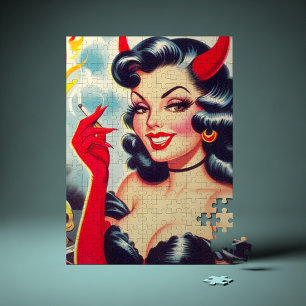 Puzzle Chica Retro Endiablada