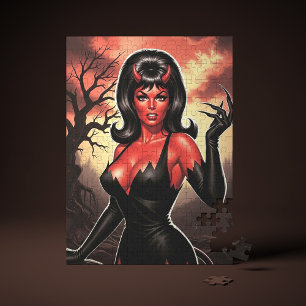 Puzzle Chica Retro Endiablada
