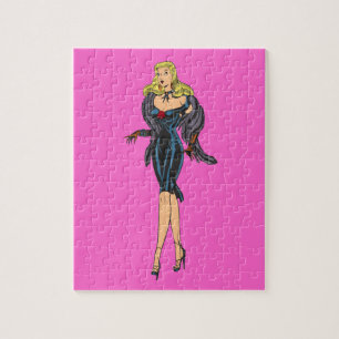 Puzzle Chica Retro Glamurosa Antigüedad Rubia Pinup