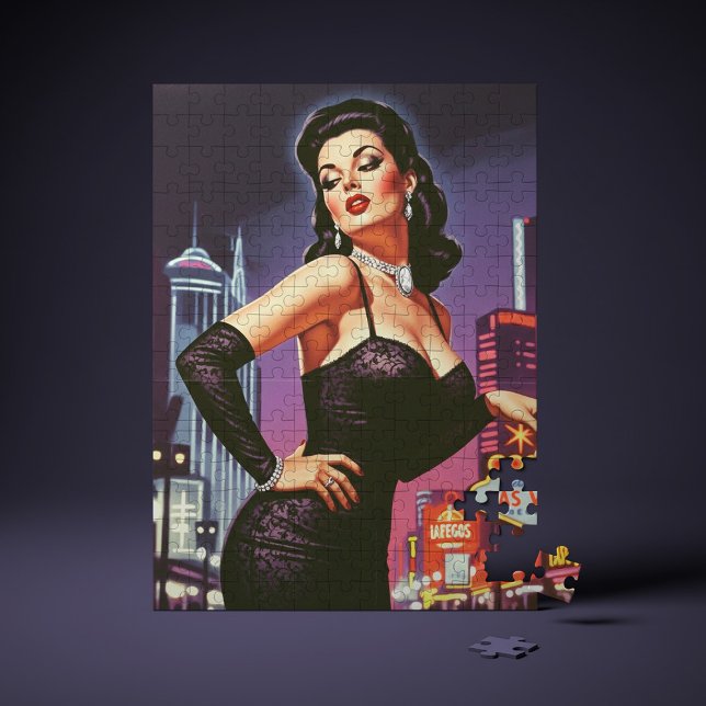 Puzzle Chica Retro Las Vegas Pin-up (Subido por el creador)