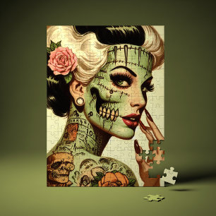 Puzzle Chica Retro Monstruo