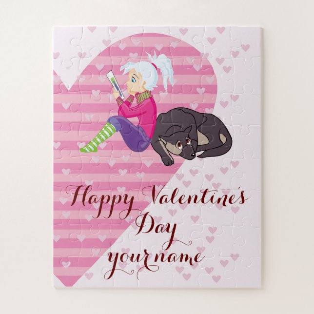 Puzzle Chica Ser enamorado (Vertical)