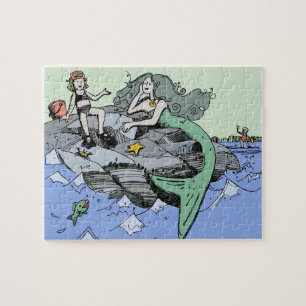 Puzzle Chica Sirena Verano Playa Amistad Caprichosa