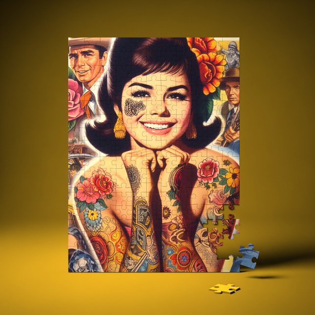 Puzzle Chica Tatuada de Vieja Escuela (Subido por el creador)