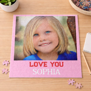 Puzzle Chica Te Amo Foto Personalizada Nombre Moderno