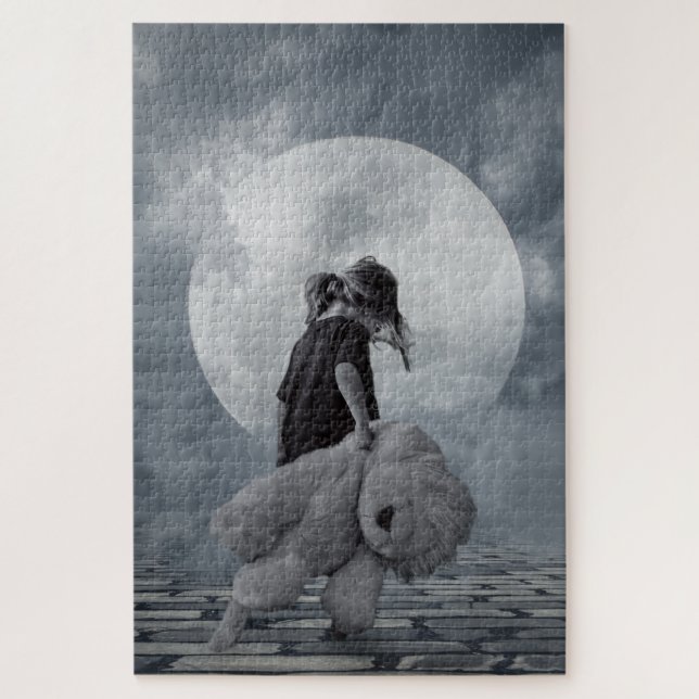 Puzzle Chica y osito Teddy (Vertical)