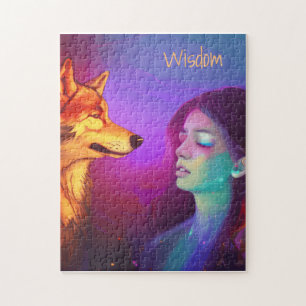 Puzzle Chica y su broma de arte pop de Wolf AI